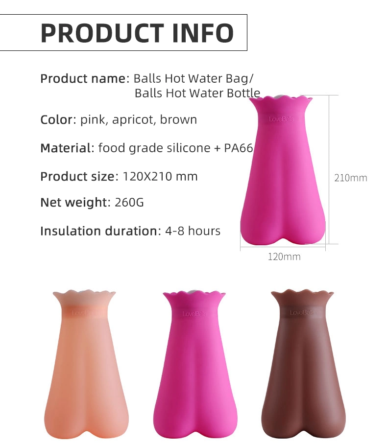 Wholesale High-Pressure Shaping to Prevent Scalding of Silicone Hot Water Bottle Bag