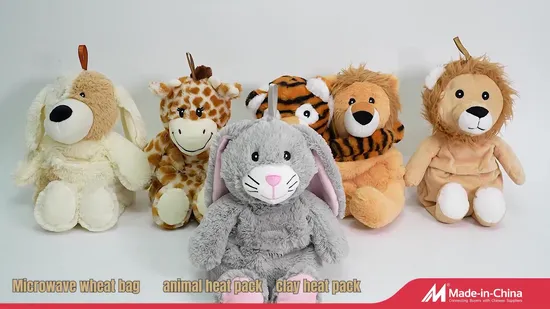 Custom Plush Neck Wrap Heated Microwave Heat Pad Microwavable Pain Relief Heating Pad Stuffed Animal Toy