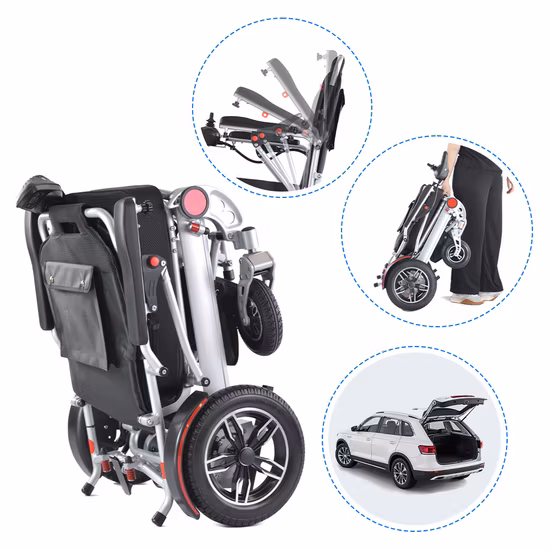 Elderly Health Care Adult Aluminum Automatic Electric Wheelchair Price Indoor Fold Power Wheel Chair Mobility Scooter