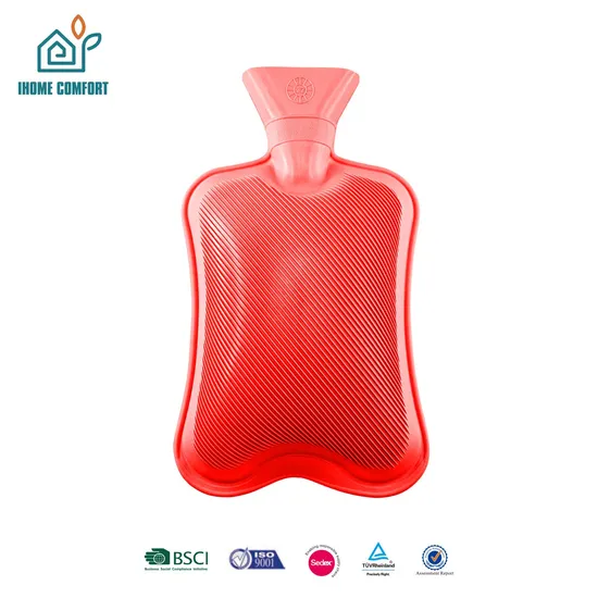 Wholesale Factory Price 2L BS Rubber Hot Water Bag with Cover for Women Pain Relief