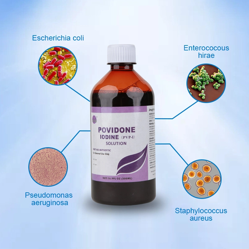 Health Scrub Care Povidone Iodine Pvp Solution for Topical Disinfectant Skin Preparation First Aid