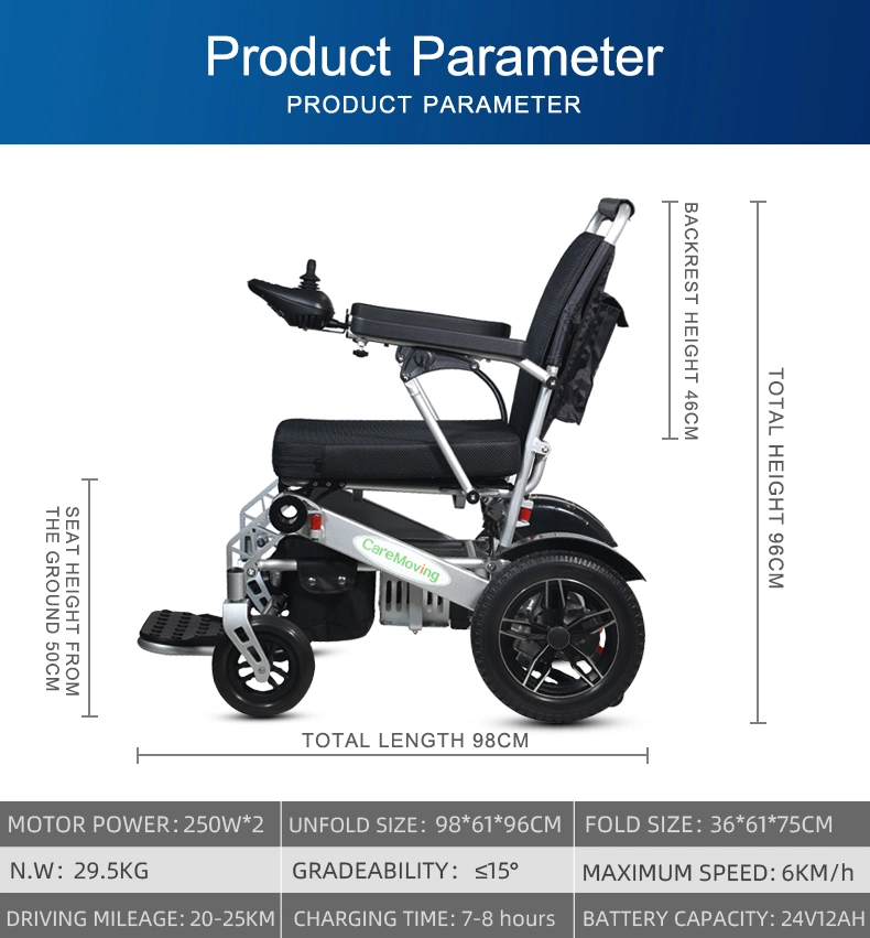 Elderly Health Care Adult Aluminum Automatic Electric Wheelchair Price Indoor Fold Power Wheel Chair Mobility Scooter