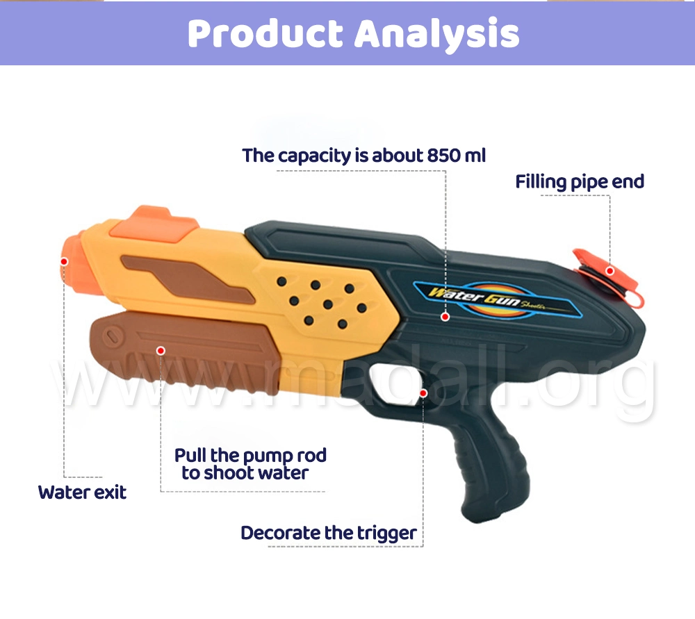 Hot Sell Wholesale Pump Water Gun Toy for Kid Summer Toy Pistola De Agua Single Spray Water Gun