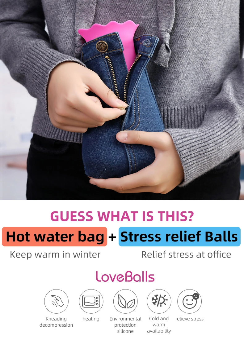 Stress Balls for Adults Rubber Silicone Hot Water Bottle Bag