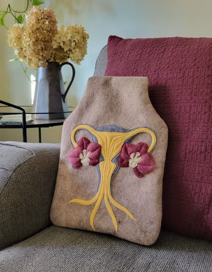 BS Hot Water Bottle Bag with Fleece Cover for Girls Menstrual Pain Winter Warming