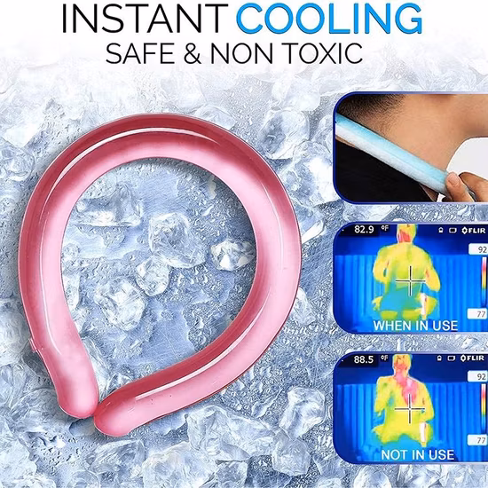 Ice Pack Neck Cooling Cooler Tube for Hot Flashes and Fever