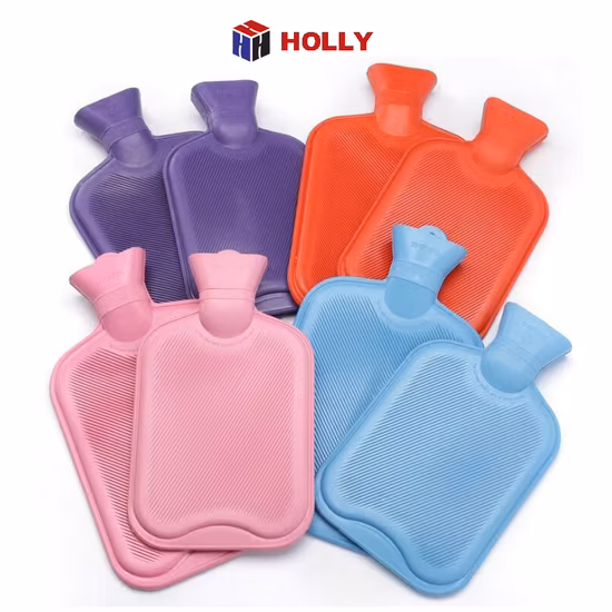Different Capacity and Shape BPA Free Durable 100% Natural Rubber Hot Water Bag
